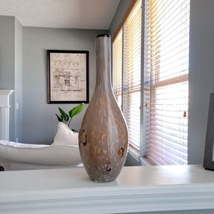 HOME GOODS Multi Brown Handmade Blown Glass Vase